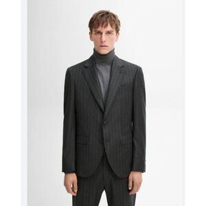 Massimo Dutti Men Suit Jacket Wool silk EU 56 US 46 Gray Pinstripe 2052/658 NWOT